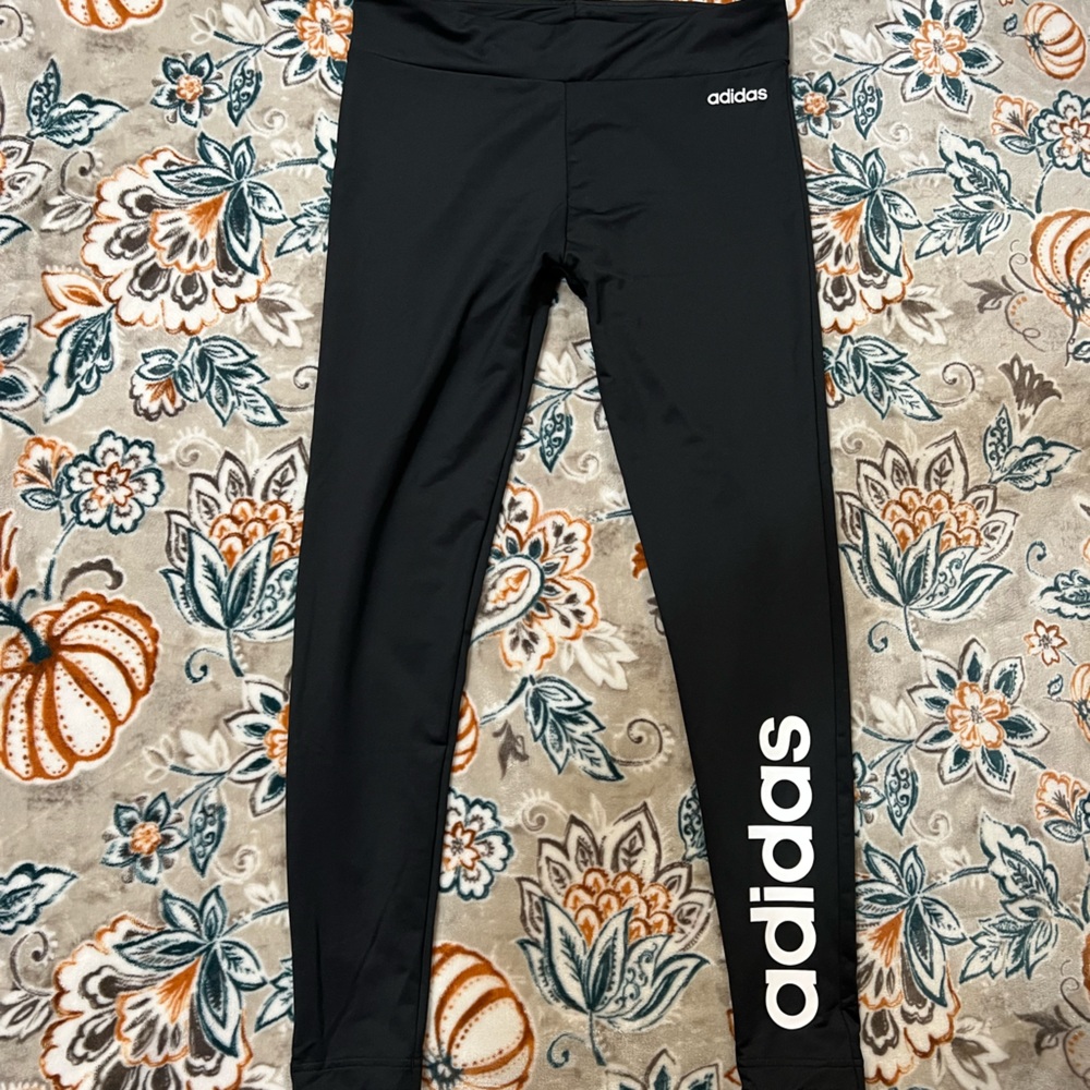 Adidas womens black leggings size LARGE